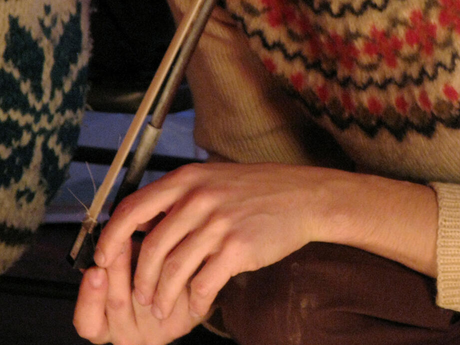 The Music Tapes Holiday Cheer Caroling at Spillage Home for Wayward Youth, Athens, Georgia, 22 Dec. 2009