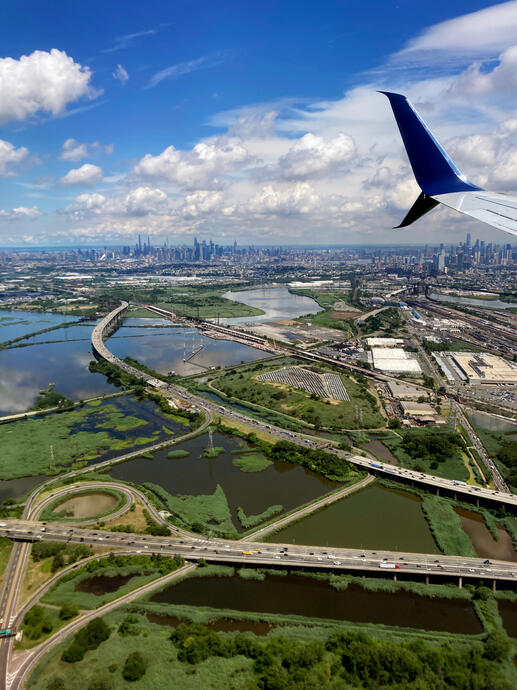 View of New York City approaching Newark on Delta 2322 (KATL-KEWR), 13 July 2024